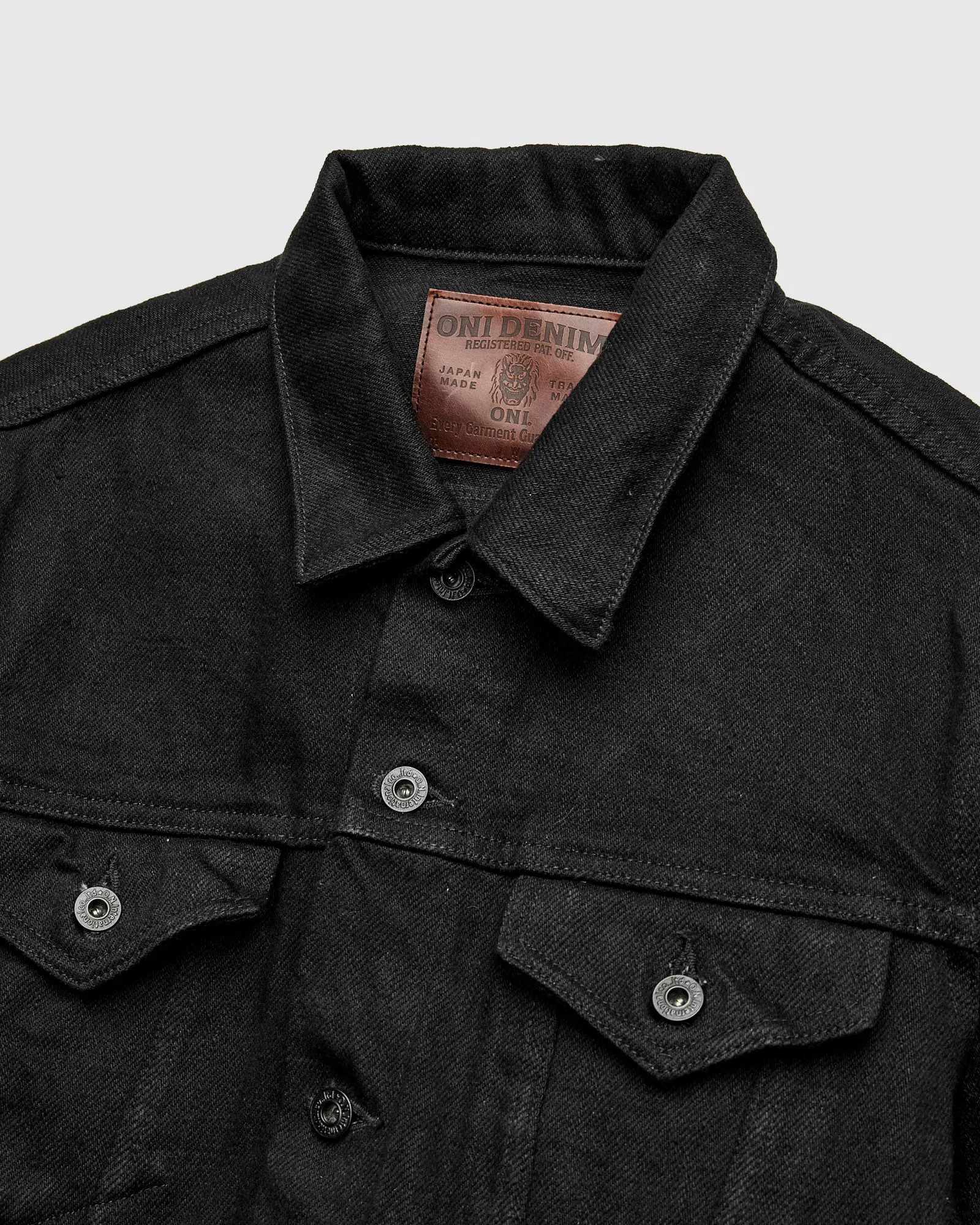 02527P-ZR-BKBK "Secret Denim" 20oz Black Selvedge Denim Jacket
