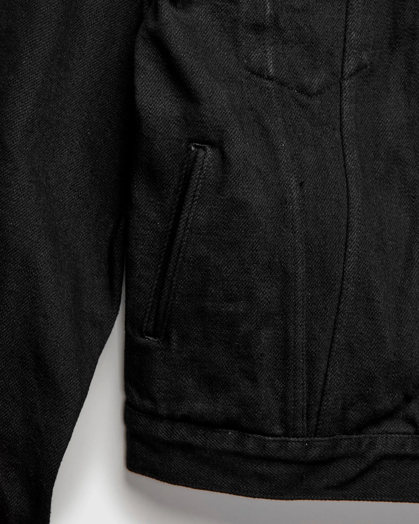 02527P-ZR-BKBK "Secret Denim" 20oz Black Selvedge Denim Jacket