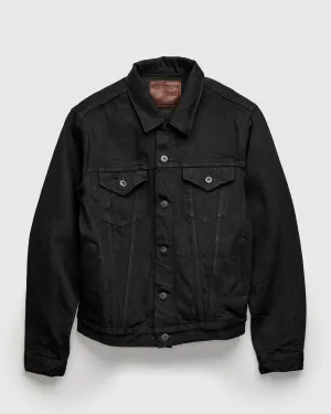 02527P-ZR-BKBK "Secret Denim" 20oz Black Selvedge Denim Jacket