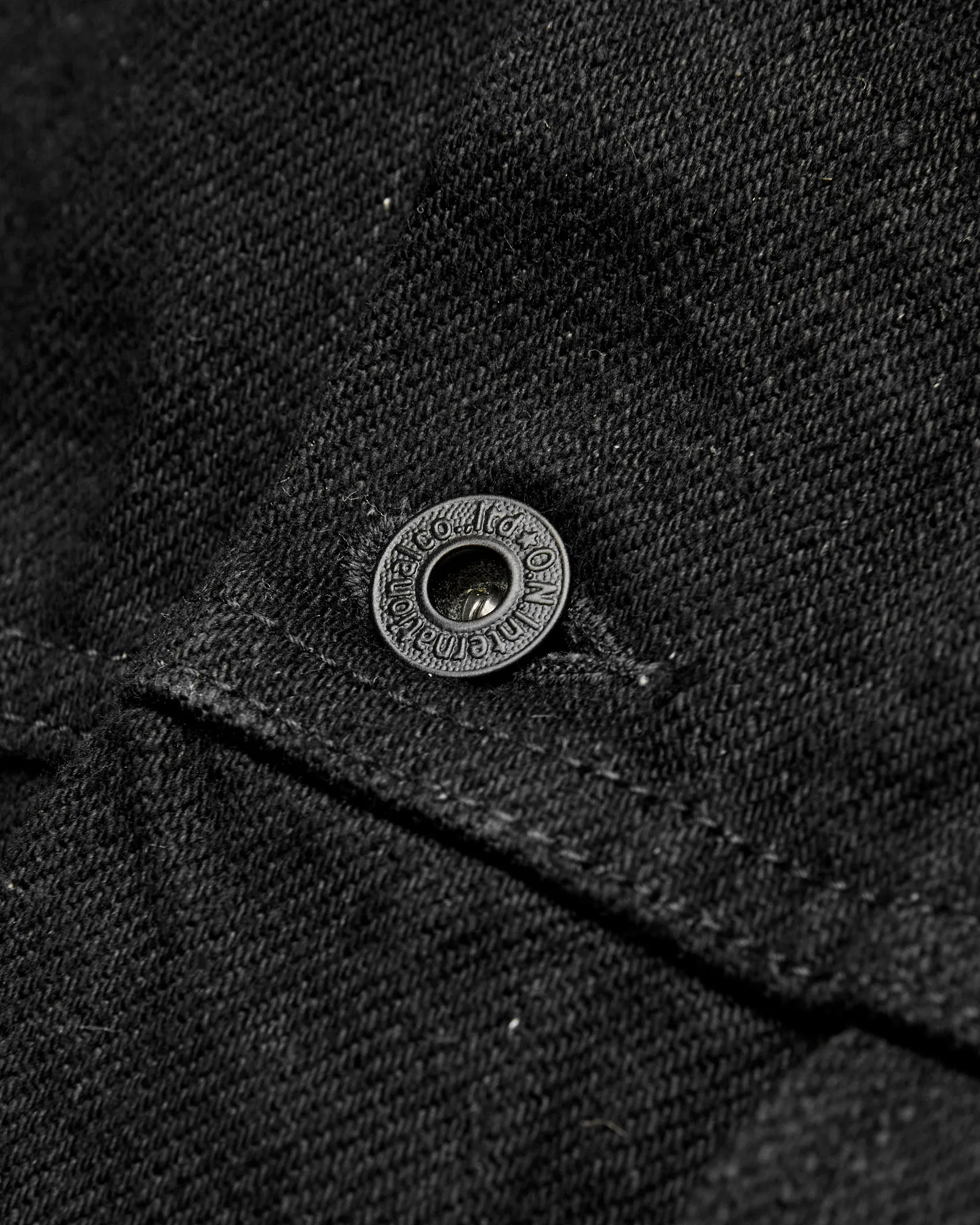 02527P-ZR-BKBK "Secret Denim" 20oz Black Selvedge Denim Jacket