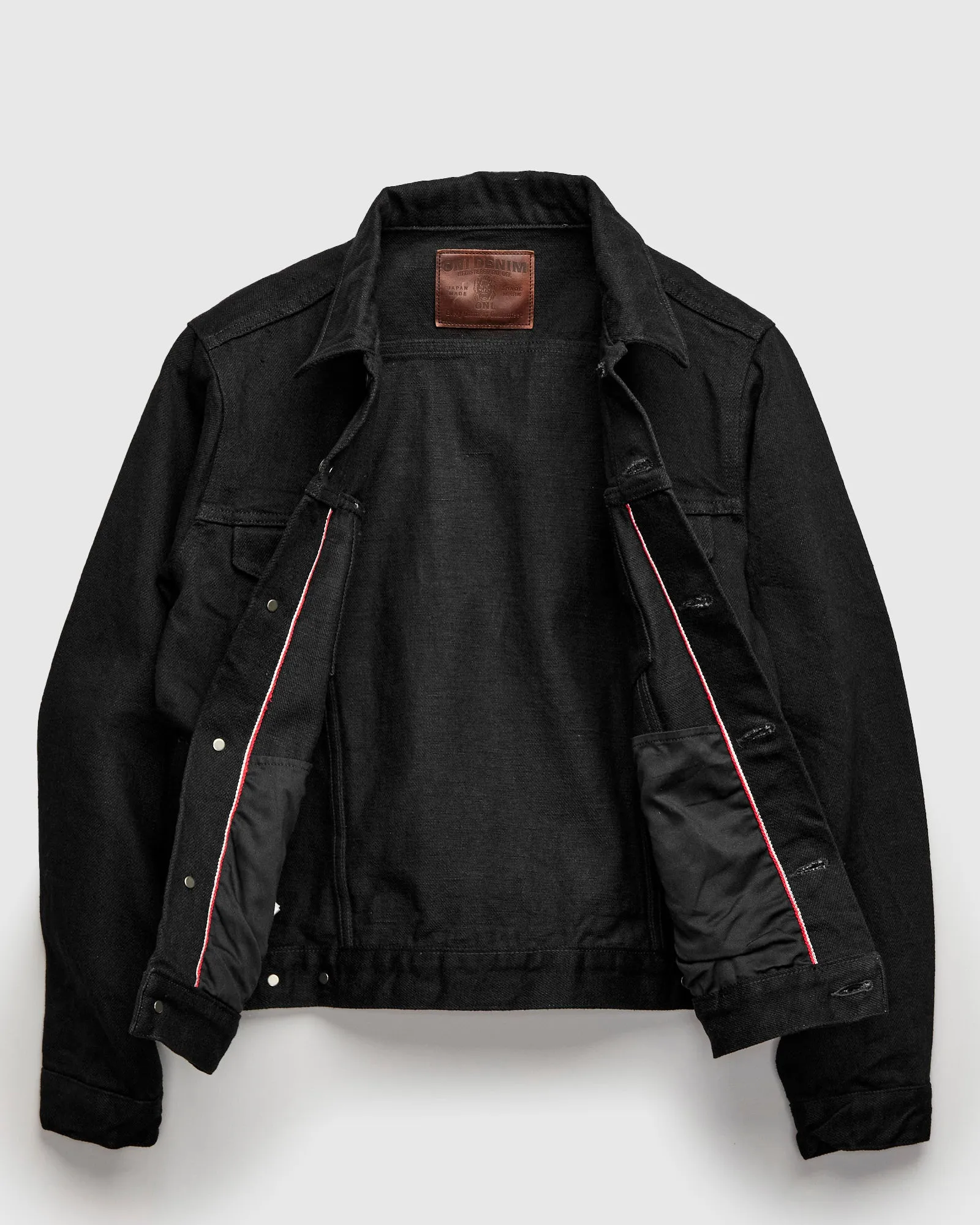 02527P-ZR-BKBK "Secret Denim" 20oz Black Selvedge Denim Jacket