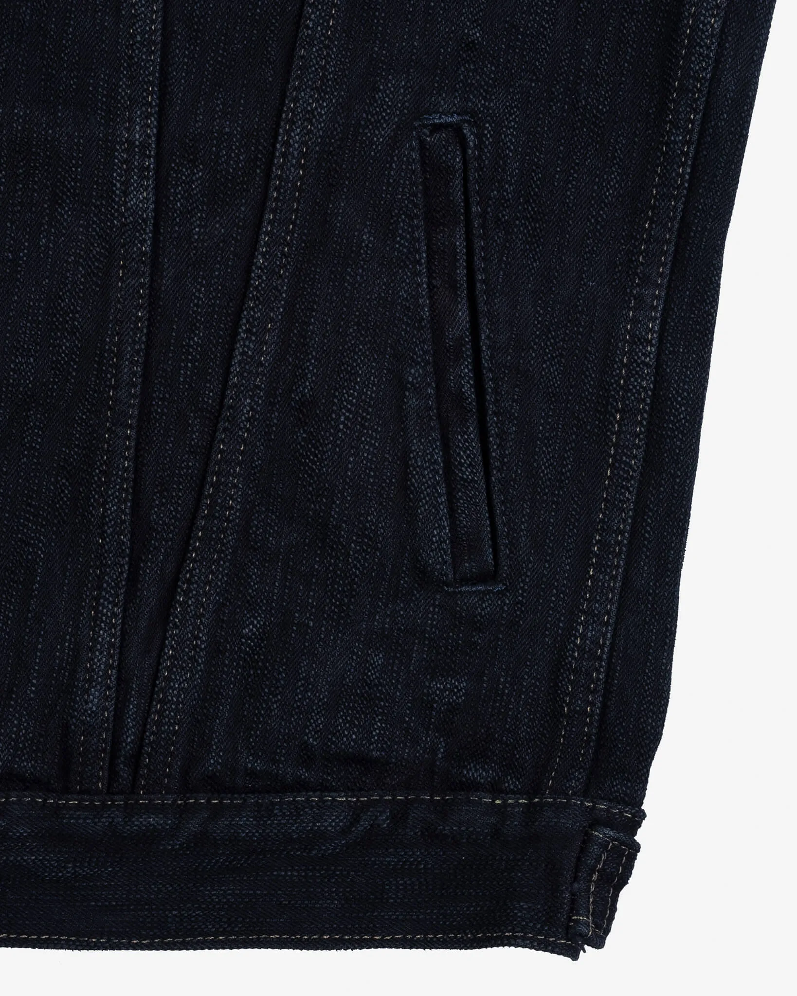 16oz Slubby Selvedge Denim Type III Jacket - Indigo Overdyed Black