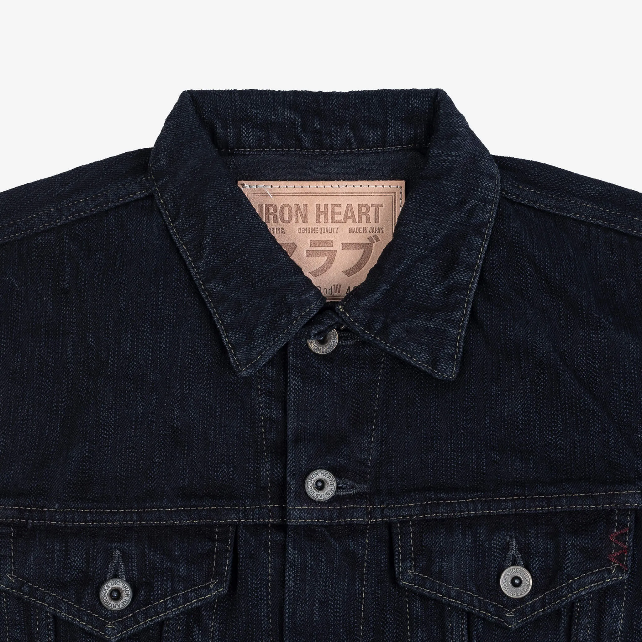16oz Slubby Selvedge Denim Type III Jacket - Indigo Overdyed Black