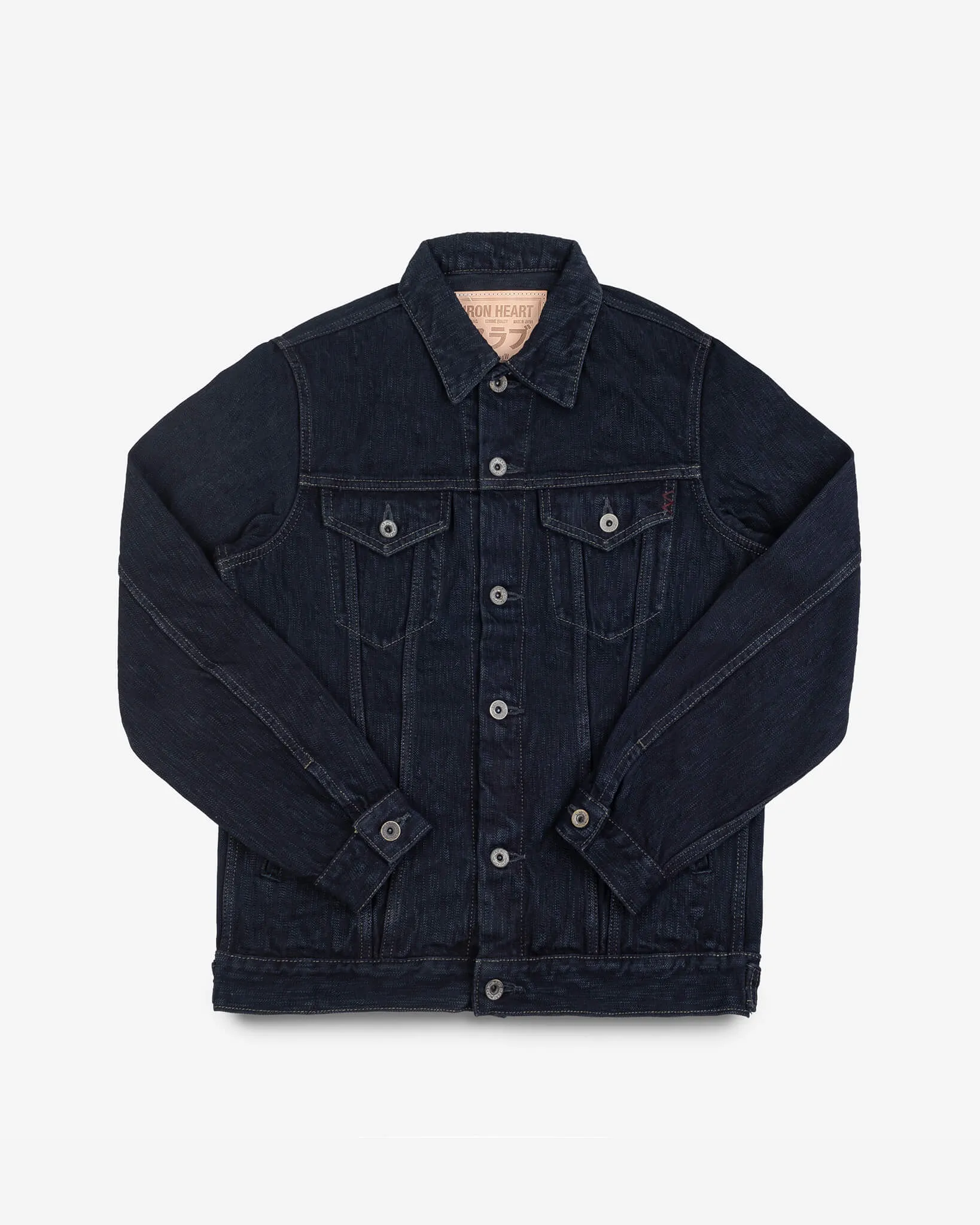 16oz Slubby Selvedge Denim Type III Jacket - Indigo Overdyed Black
