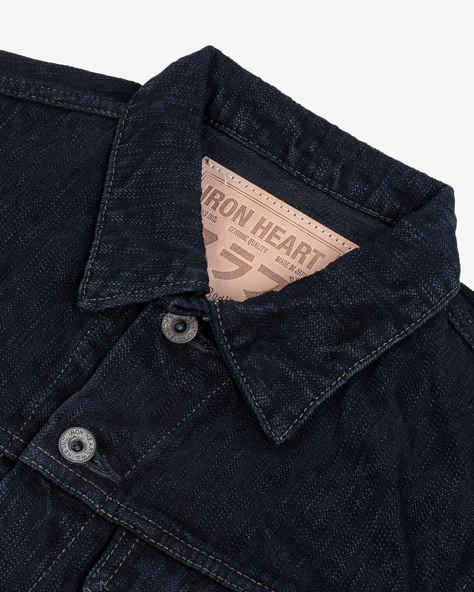 16oz Slubby Selvedge Denim Type III Jacket - Indigo Overdyed Black