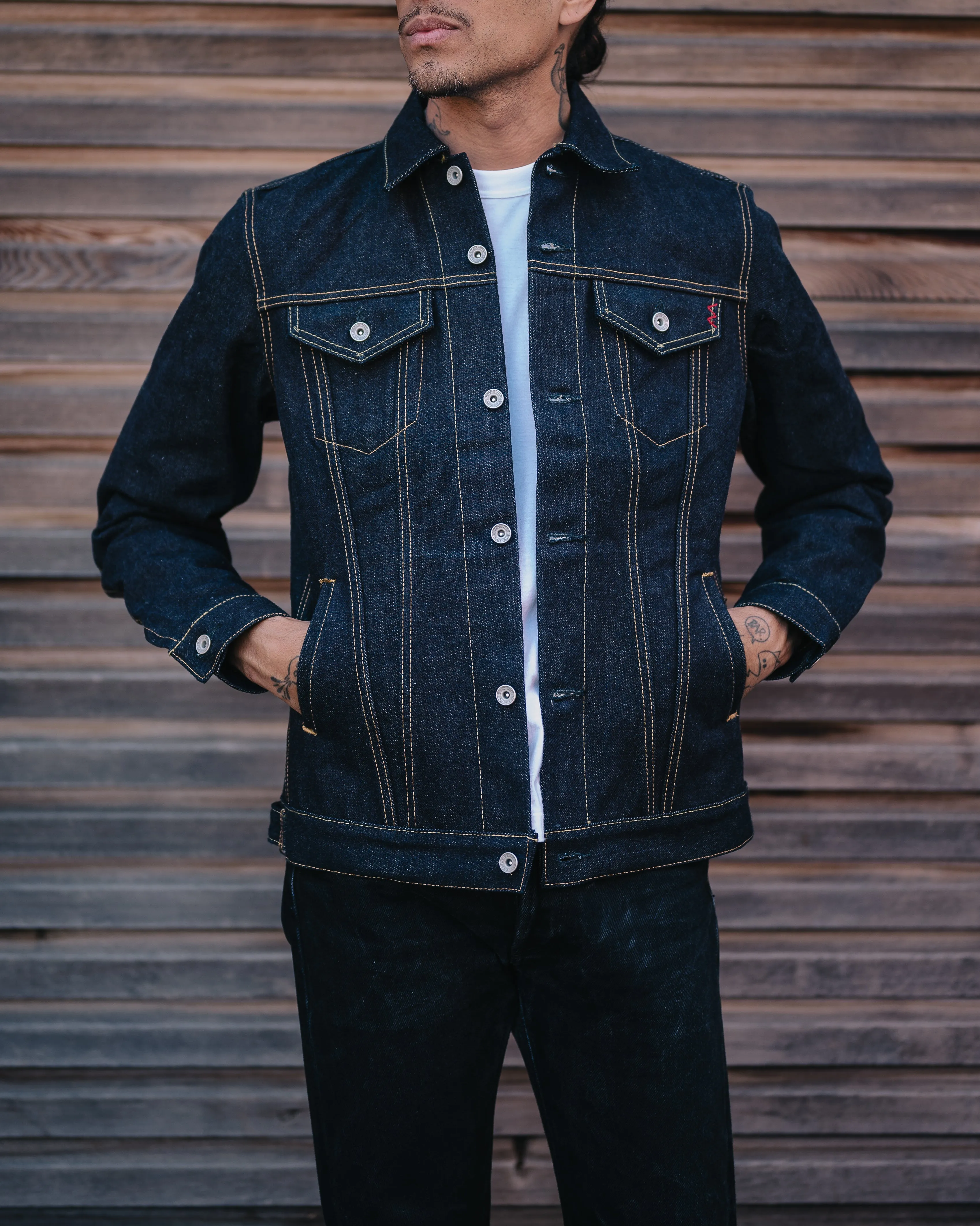 19oz Left-Hand Twill Selvedge Denim Type III Jacket - Indigo