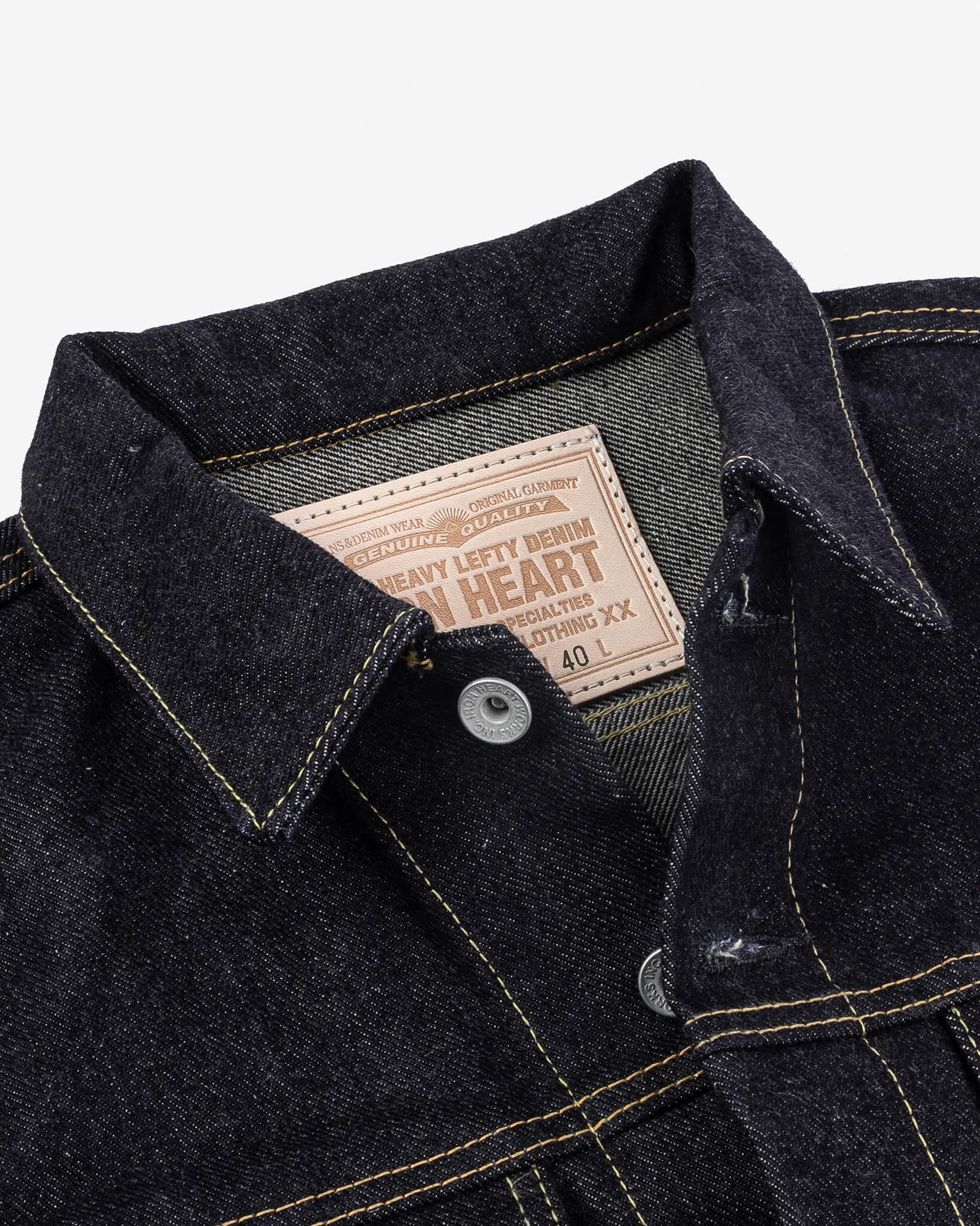19oz Left-Hand Twill Selvedge Denim Type III Jacket - Indigo