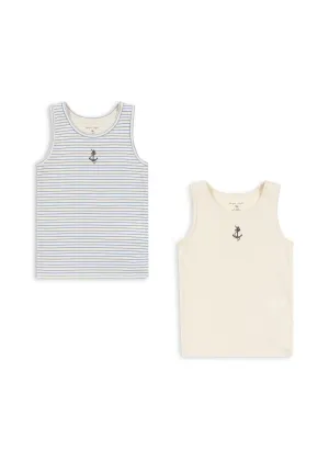 2-Pack Basic Tank Top Stripe Provence