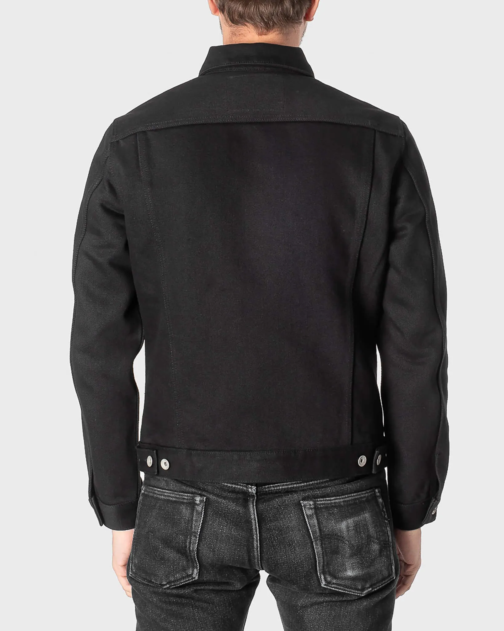 21oz Non-Fade Denim Modified Type III Jacket - Superblack