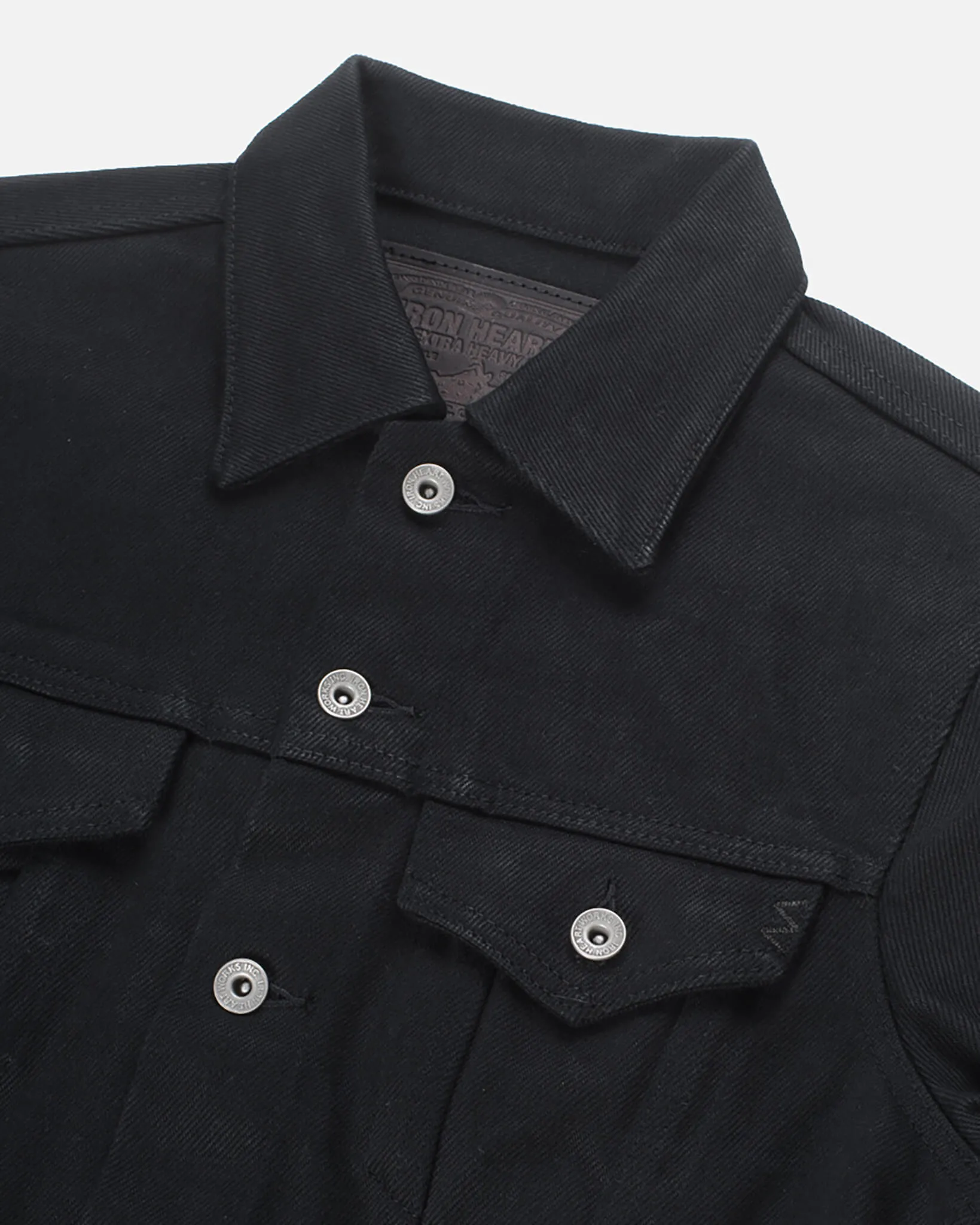 21oz Non-Fade Denim Modified Type III Jacket - Superblack