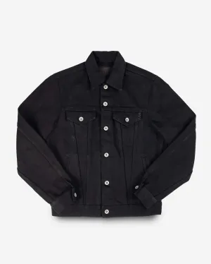 21oz Non-Fade Denim Modified Type III Jacket - Superblack