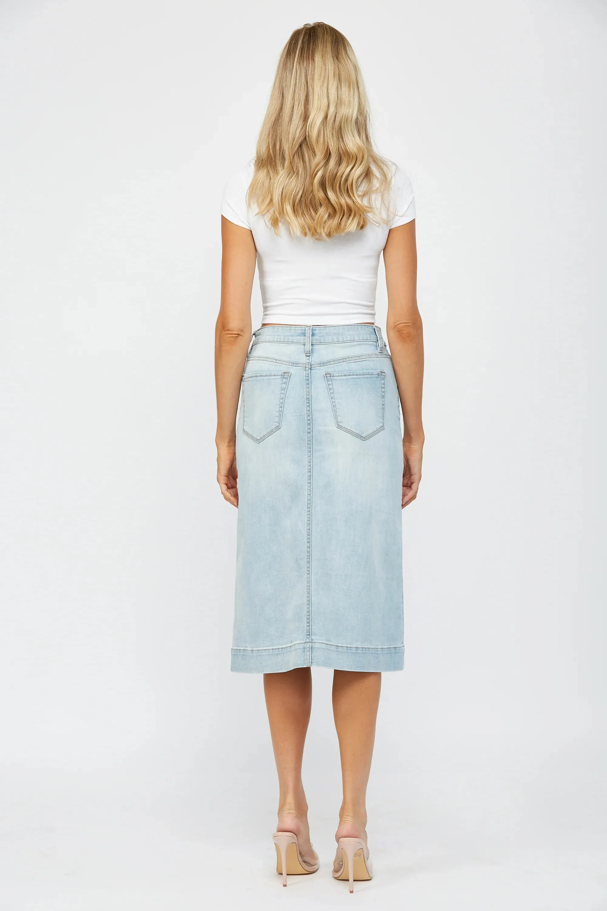 A Line Denim Skirt