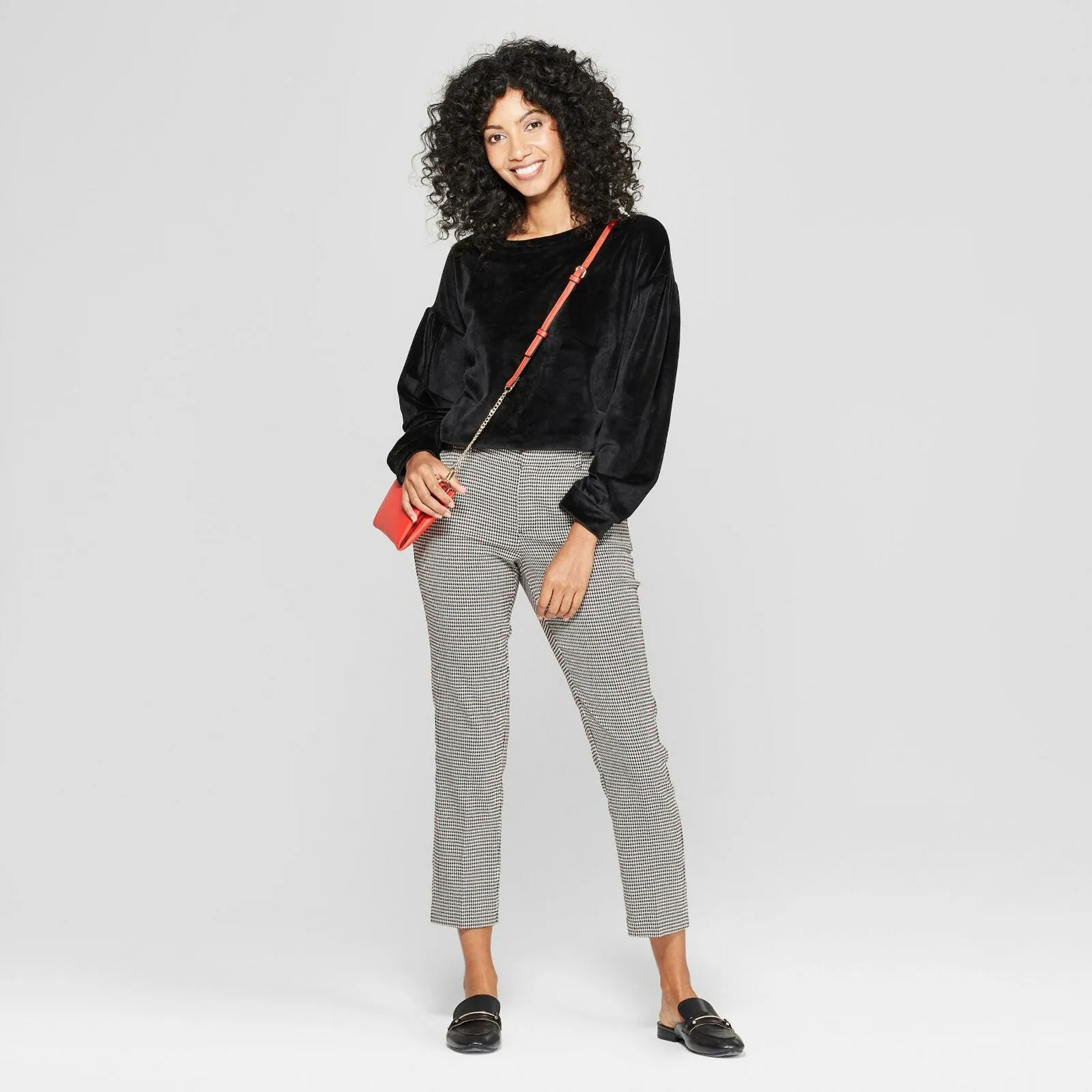 A New Day Women's Long Sleeve Velour Pullover Top