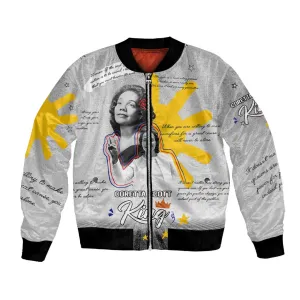 African American Coretta Scott King Bomber Jacket Honoring The Legacy Hand Draw Style DT04