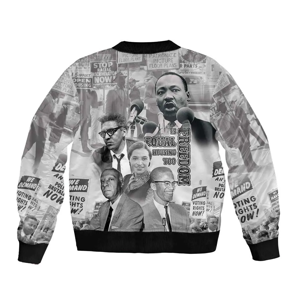 African-American History Month Bomber Jacket Civil Rights Leaders LT15