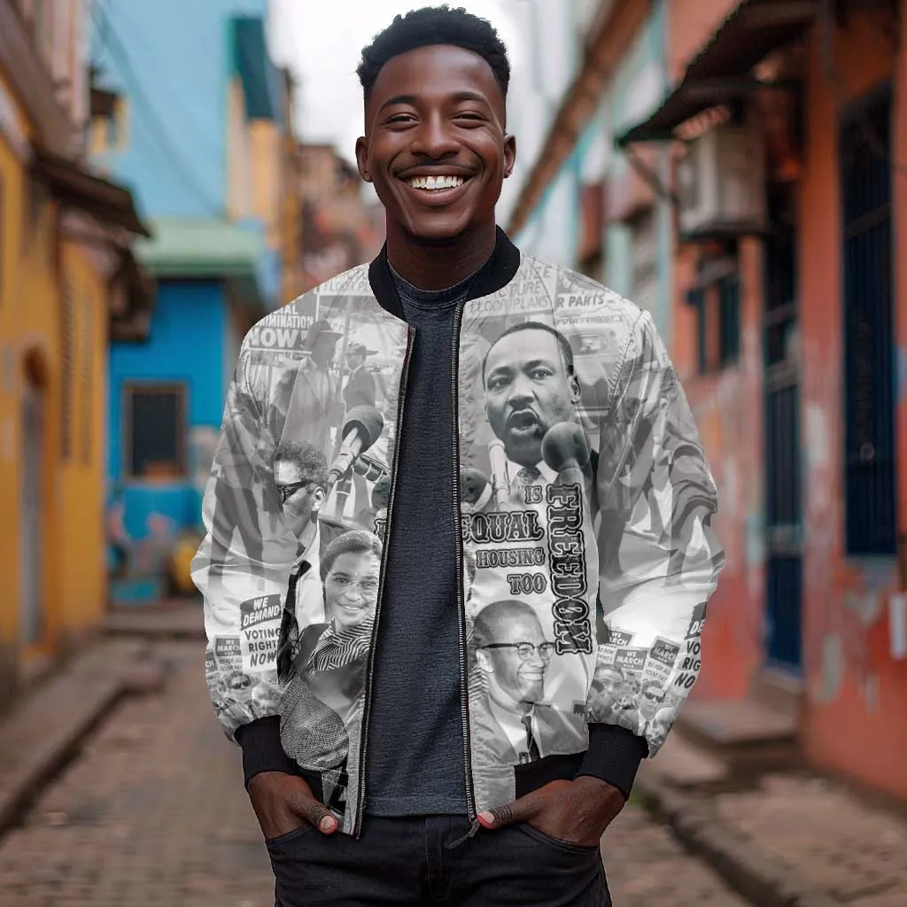 African-American History Month Bomber Jacket Civil Rights Leaders LT15