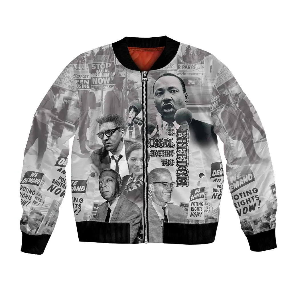 African-American History Month Bomber Jacket Civil Rights Leaders LT15
