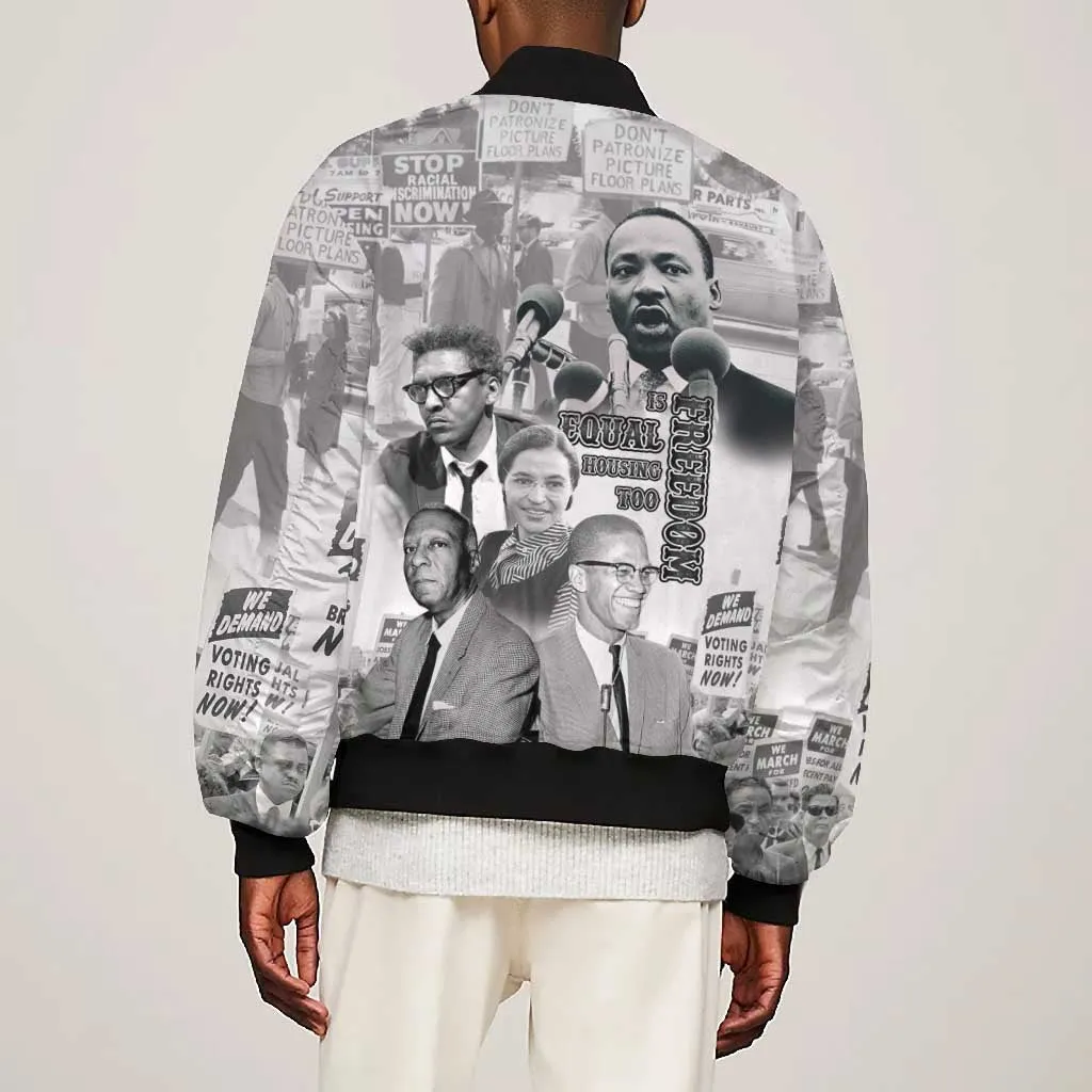 African-American History Month Bomber Jacket Civil Rights Leaders LT15