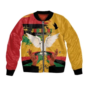 African American Juneteenth 1865 Bomber Jacket Black Freedom LT15