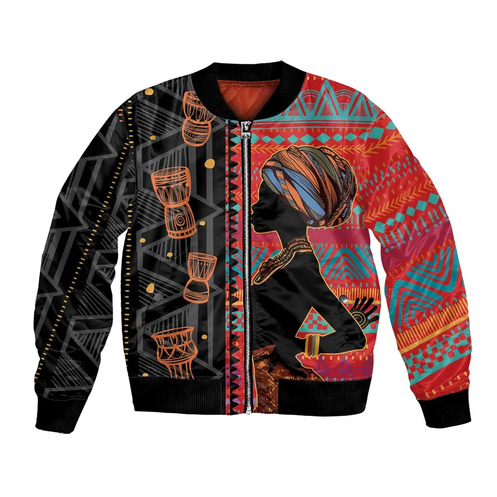 African Women Bomber Jacket Ethnic Pattern LT15