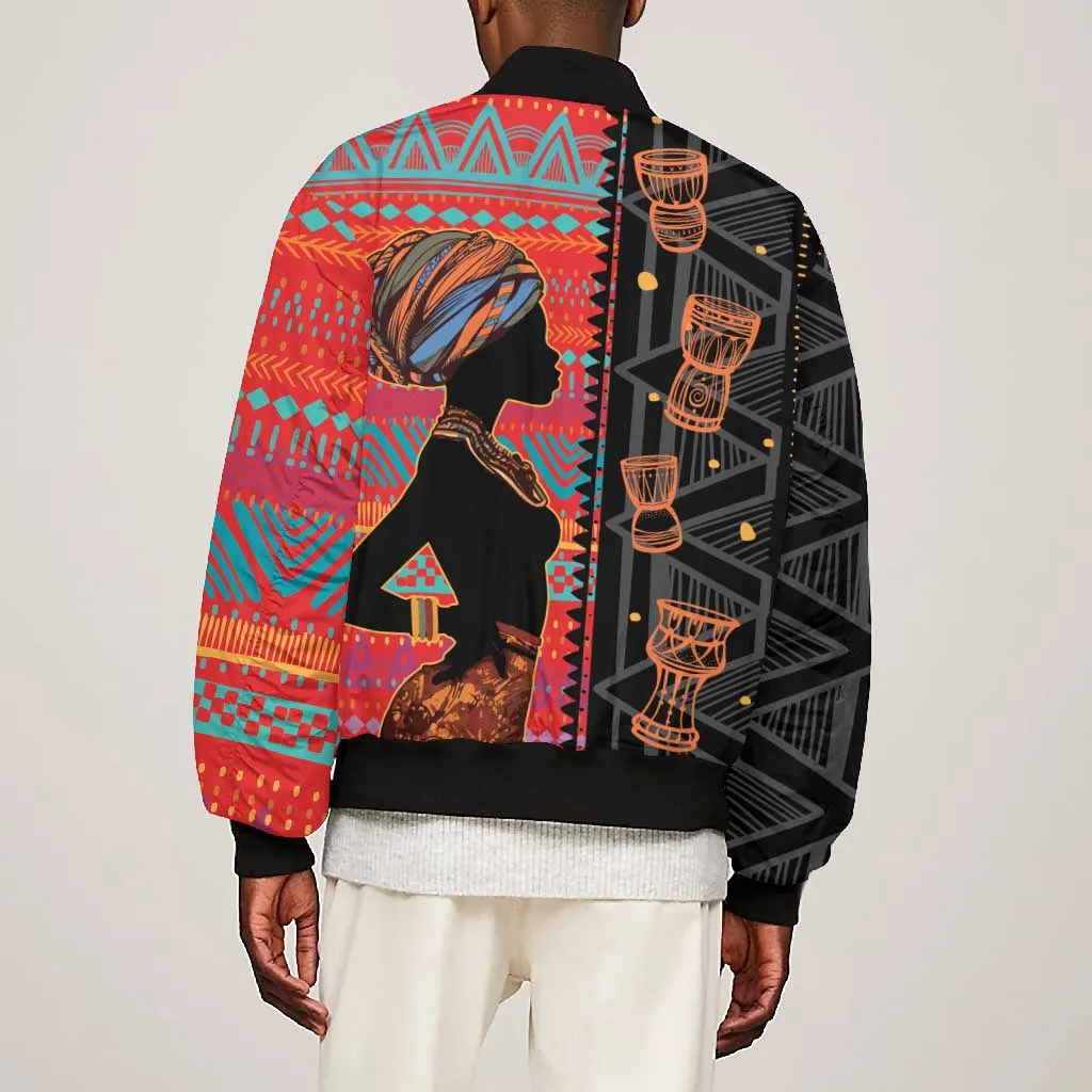 African Women Bomber Jacket Ethnic Pattern LT15