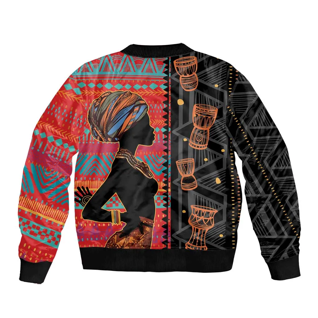 African Women Bomber Jacket Ethnic Pattern LT15
