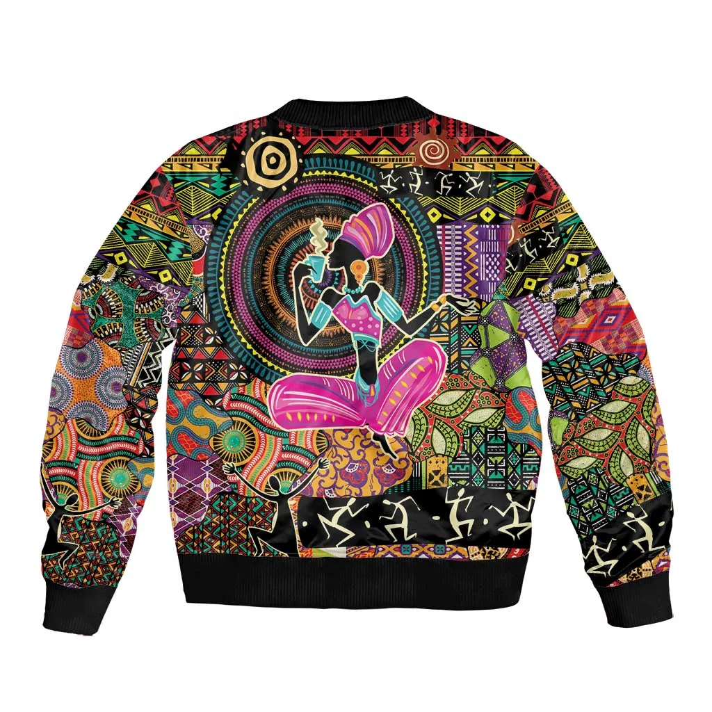 African Women Ethnic Motifs Bomber Jacket LT9