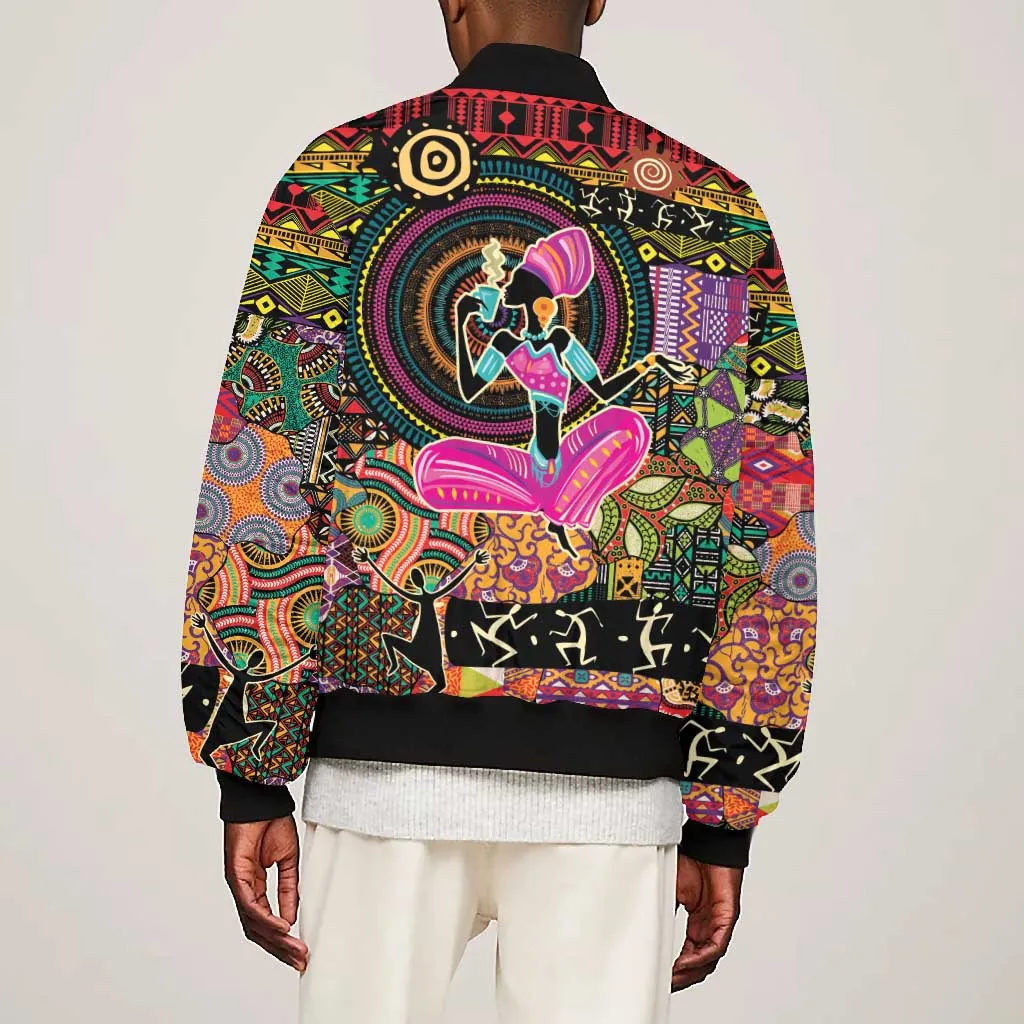 African Women Ethnic Motifs Bomber Jacket LT9