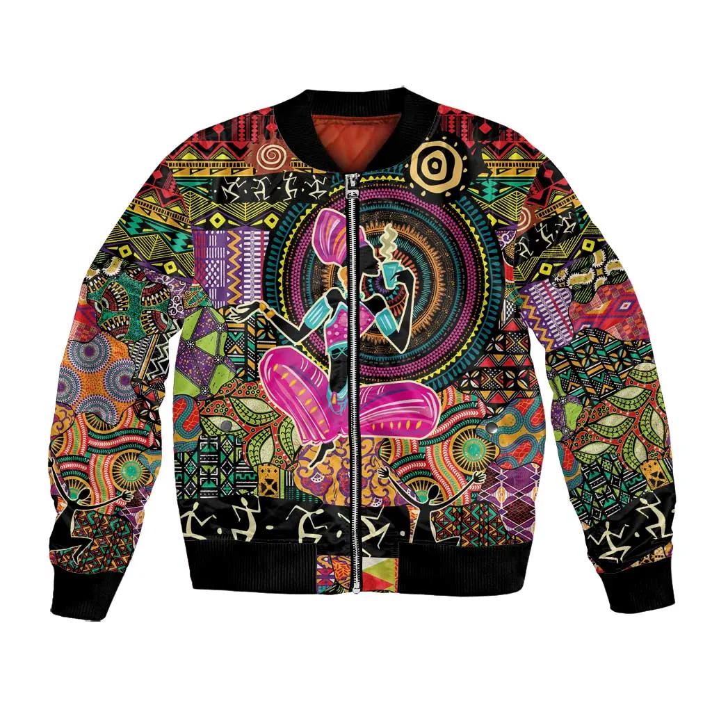 African Women Ethnic Motifs Bomber Jacket LT9