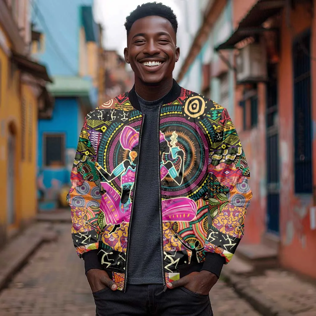 African Women Ethnic Motifs Bomber Jacket LT9
