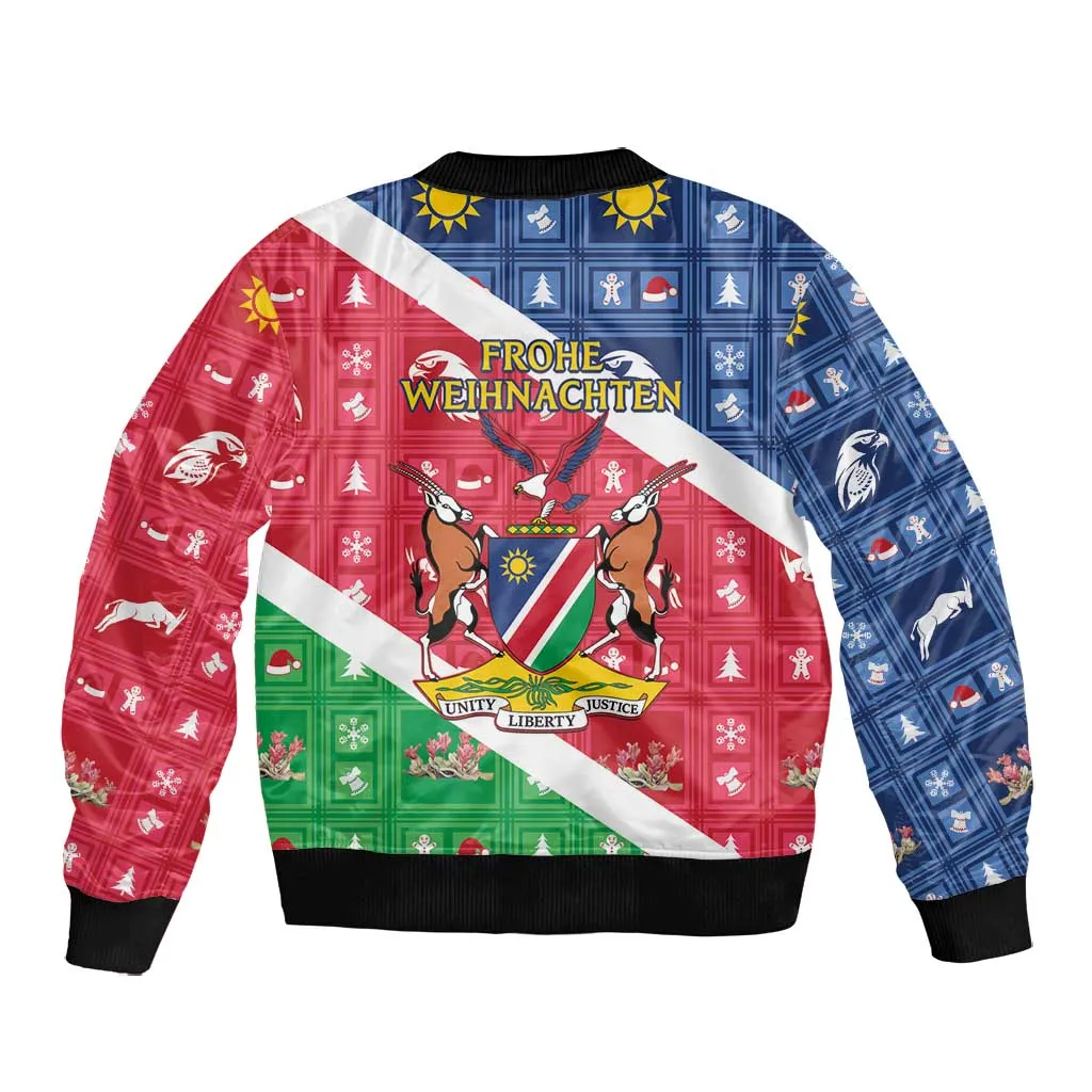 Afro Namibia Bomber Jacket Coat Of Arms Christmas Style LT15
