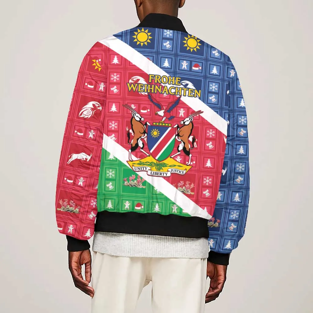 Afro Namibia Bomber Jacket Coat Of Arms Christmas Style LT15