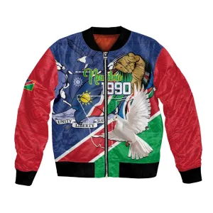 Afro Namibia Independence Day Bomber Jacket Namibian 1990 African Pattern LT14