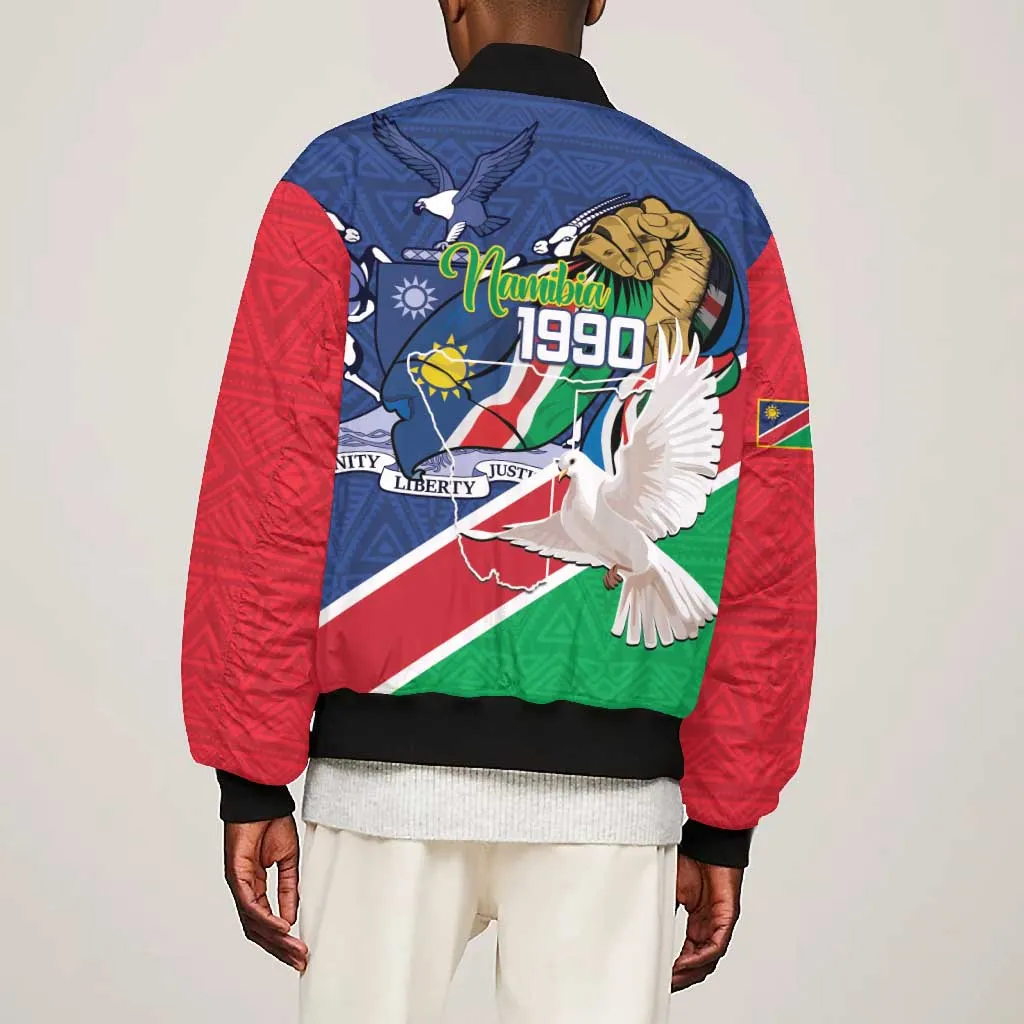 Afro Namibia Independence Day Bomber Jacket Namibian 1990 African Pattern LT14