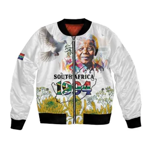 Afro South Africa Freedom Day Bomber Jacket Nelson Mandela LT15