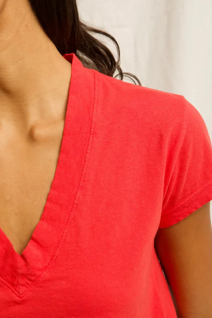 Alanis-V Neck Poppy