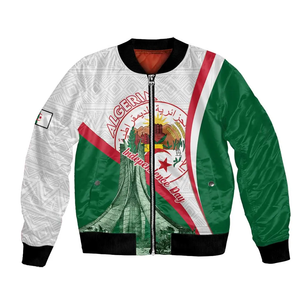 Algeria Independence Day Bomber Jacket Coat Of Arms With Maqam Echahid LT15