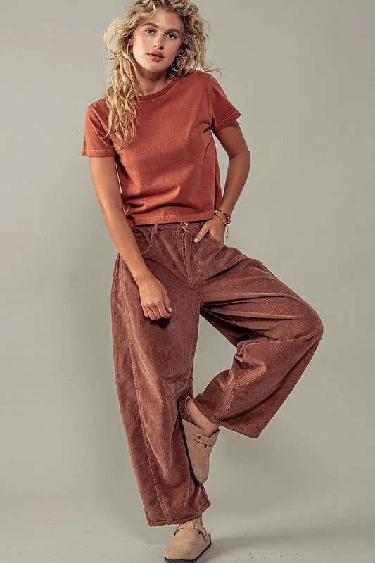 ALYSSA CROP CREW TOPS