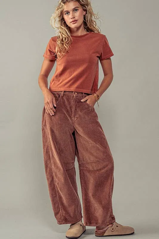 ALYSSA CROP CREW TOPS