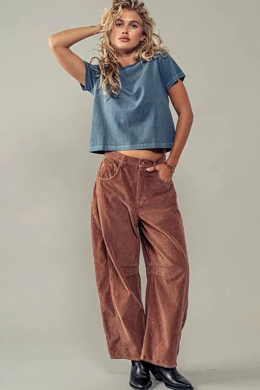 ALYSSA CROP CREW TOPS