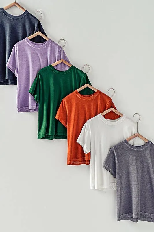 ALYSSA CROP CREW TOPS