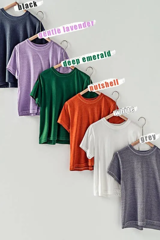 ALYSSA CROP CREW TOPS