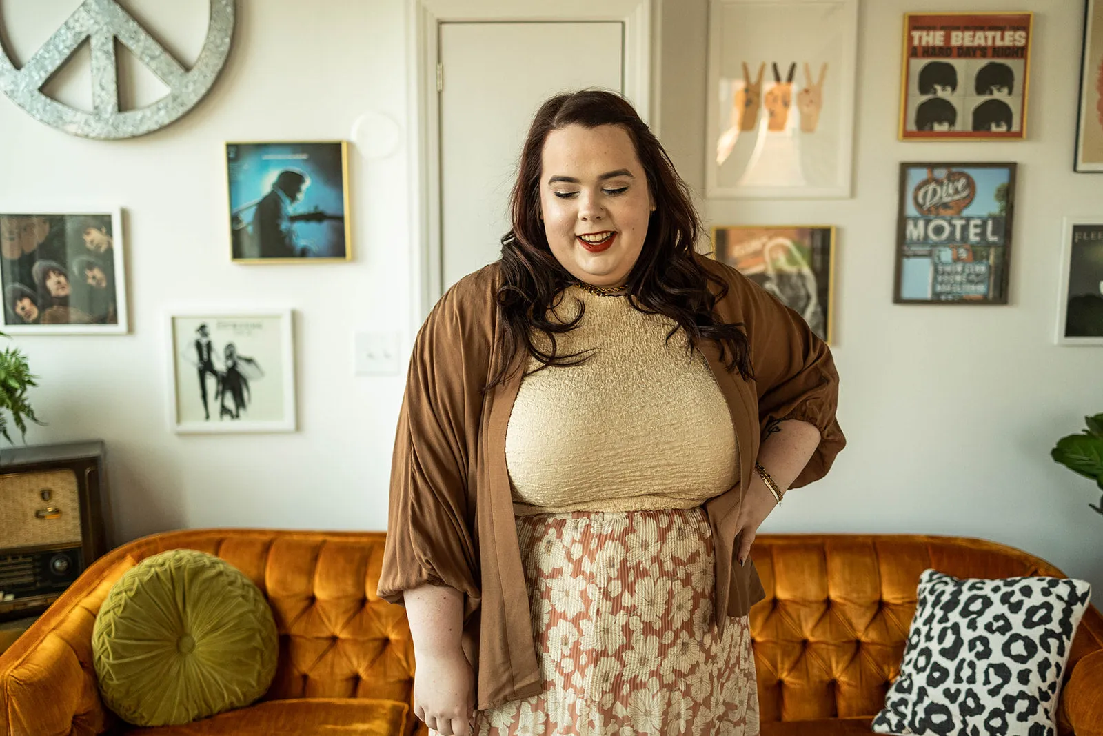 andra short sleeve top in natural