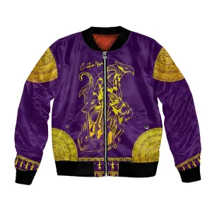Anubis and Horus Bomber Jacket Egyptian God Purple DT02