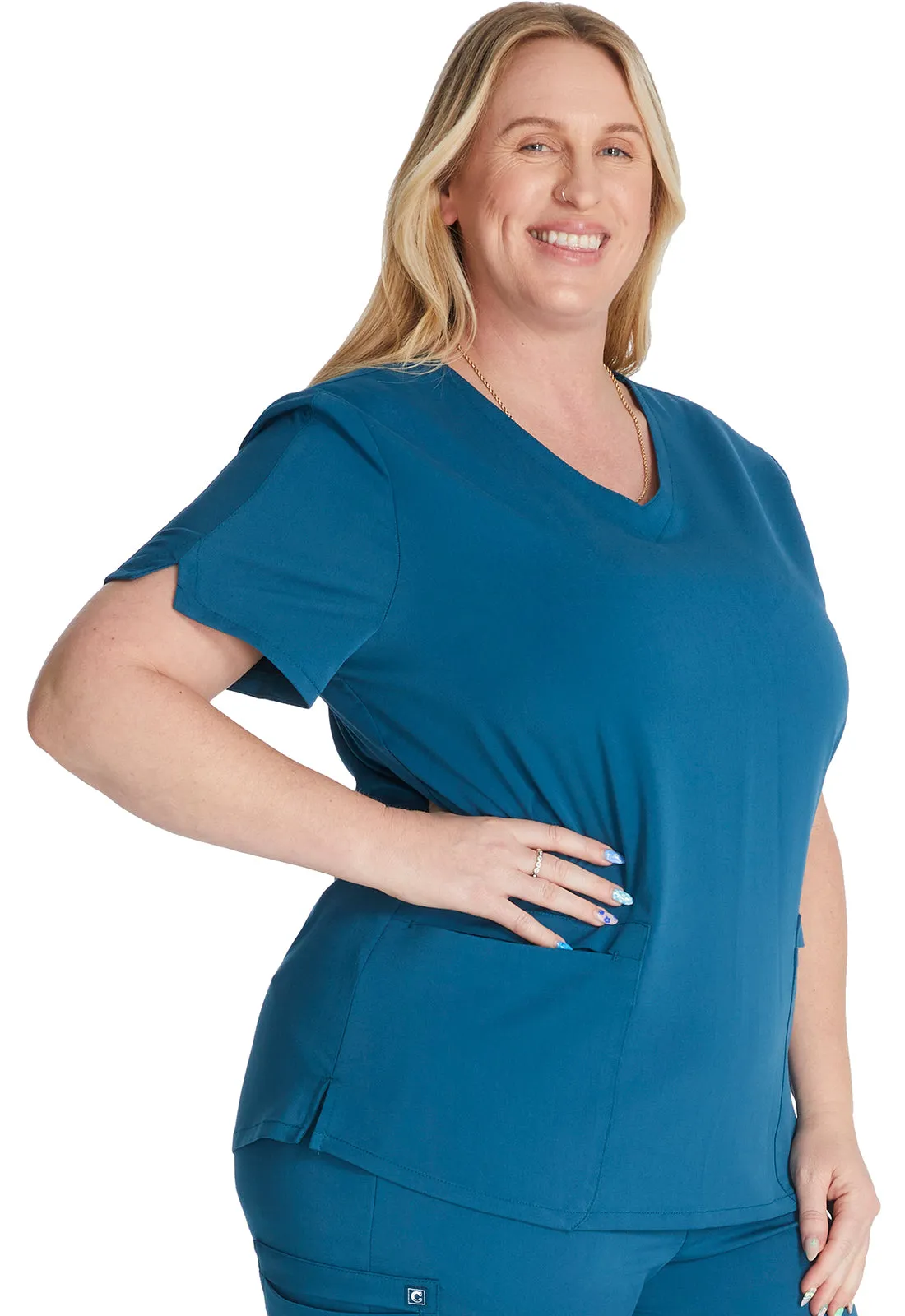 Atmos CK837A V-Neck Top Caribbean Blue