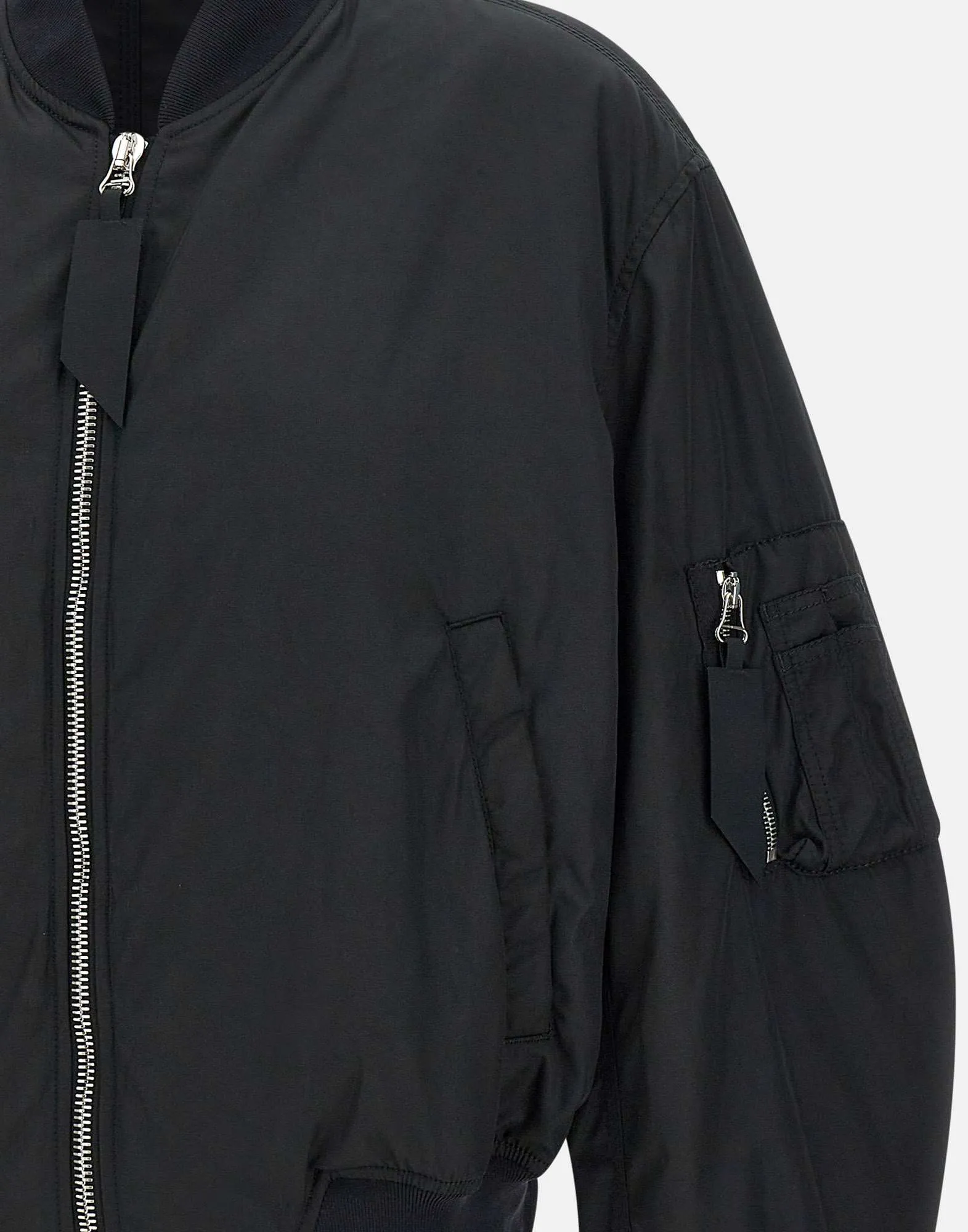 Attico Anya Black Bomber Jacket