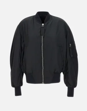 Attico Anya Black Bomber Jacket