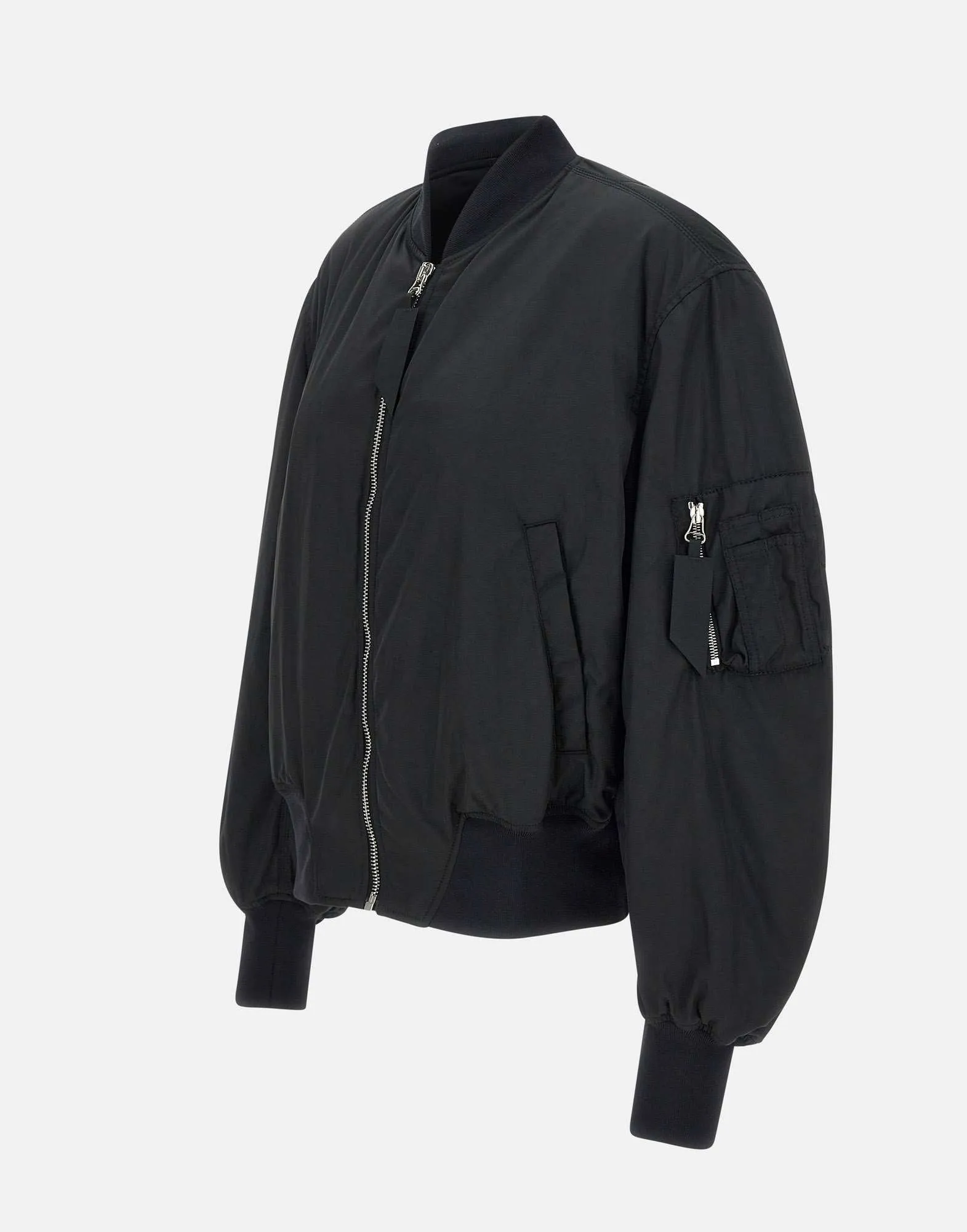 Attico Anya Black Bomber Jacket