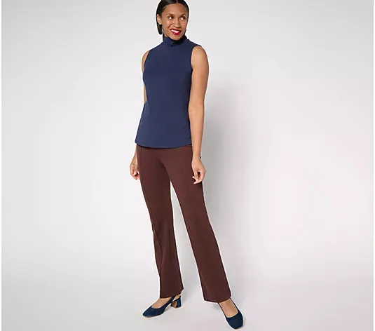Attitudes by Renee Washed Cotton Mock Neck Top