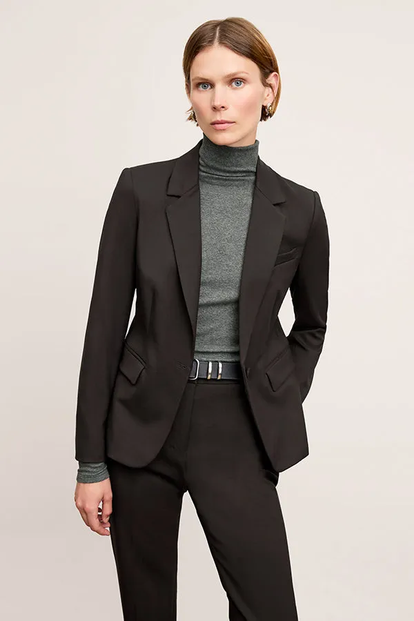 Axam Layering Turtleneck - Organic Ribbed Pima Cotton :: Charcoal